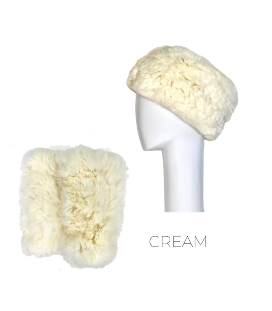 Linda Richards HW-01 HB-152 Fur Headband - Handwarmer Set 7 colors